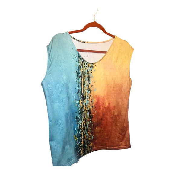 Colorful Sleeveless Women's Top XL - Picture 2 of 6